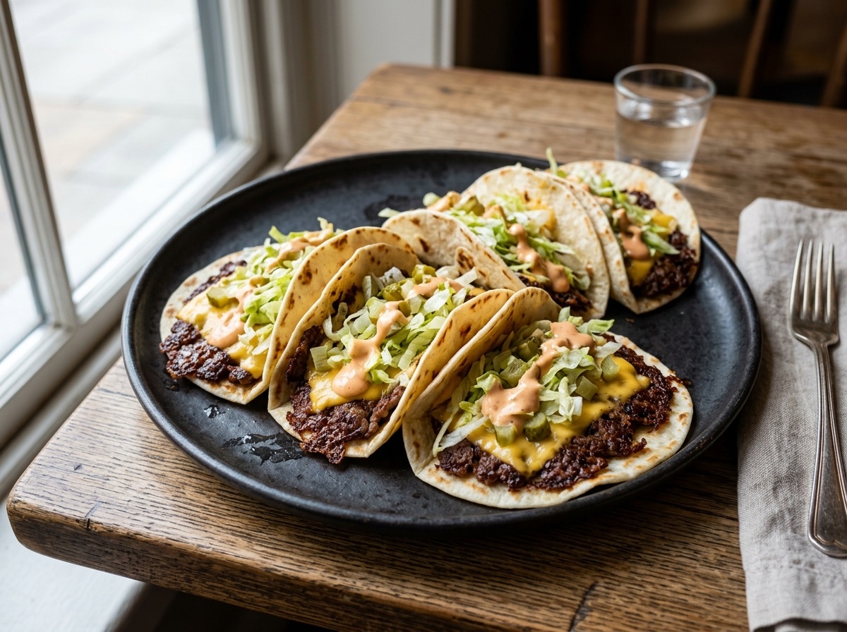 Smoky Cast-Iron Smash Burger Tacos - Editorially validated guide on Cocinanding