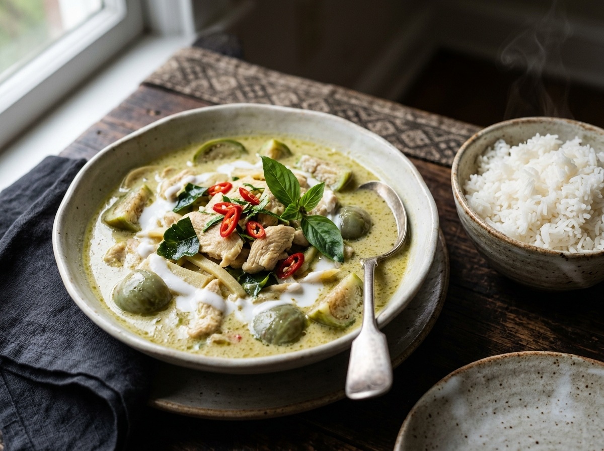 Authentic Thai Green Curry with Chicken & Thai Basil - Editorially validated guide on Cocinanding