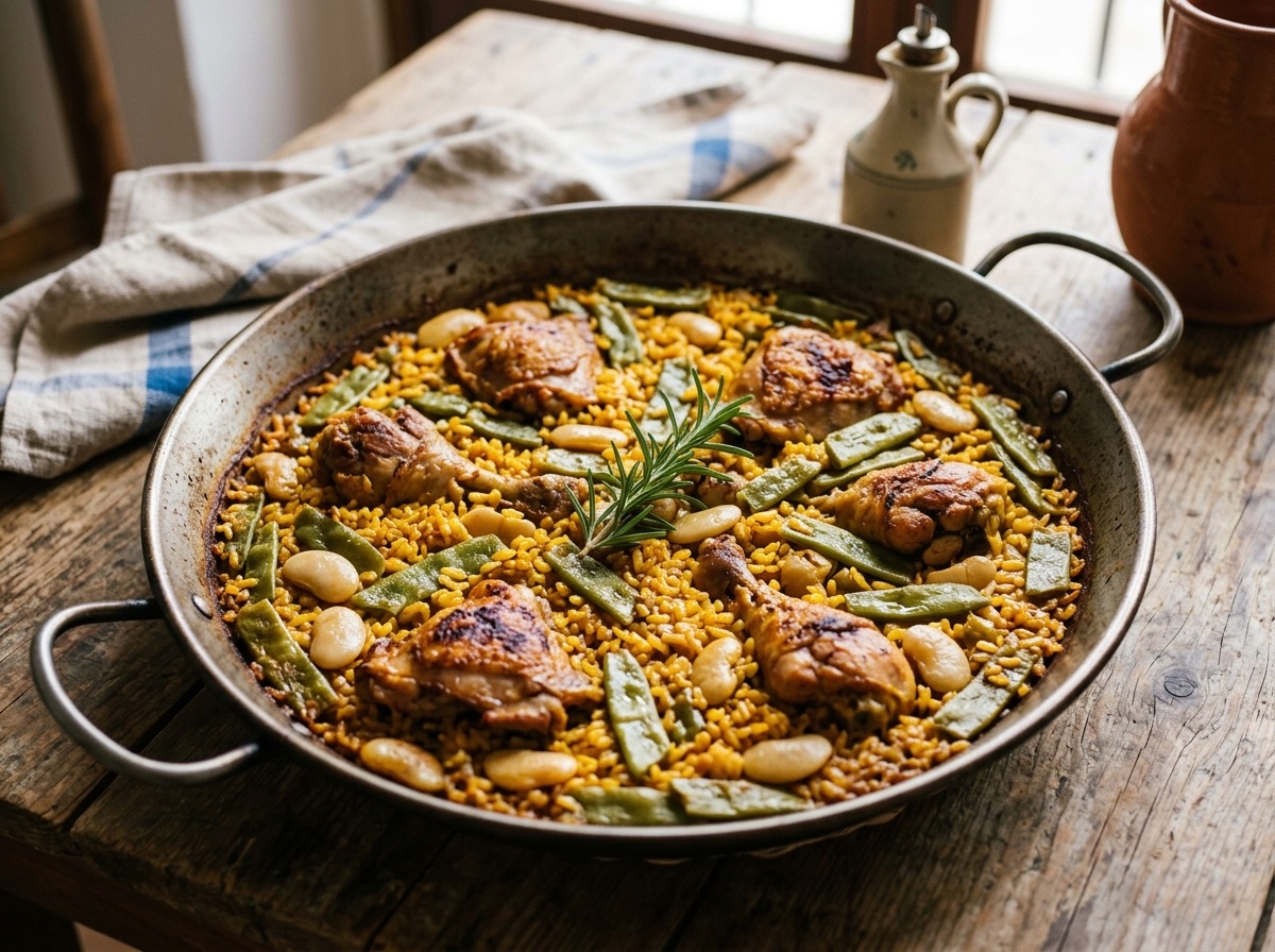 Authentic Valencian Paella with Chicken & Green Beans - Editorially validated guide on Cocinanding