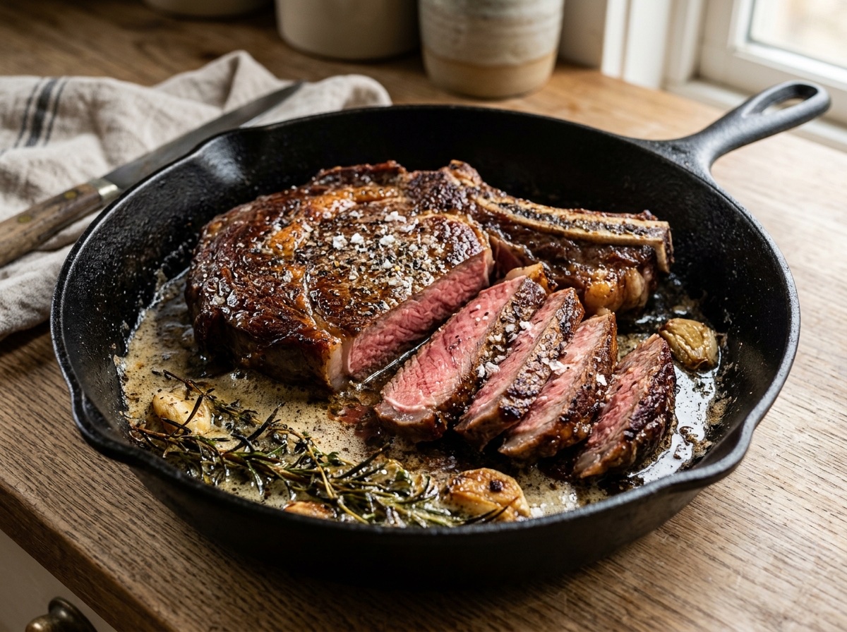 Cast-Iron Seared Ribeye with Garlic Herb Butter - Editorially validated guide on Cocinanding